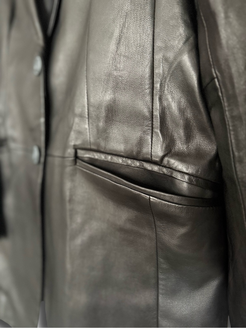 Rag & Bone Charles Lambskin Leather Blazer in Black Women’s Size 4 - Picture 5 of 8